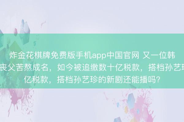 炸金花棋牌免费版手机app中国官网 又一位韩剧男神栽了！年少丧父苦熬成名，如今被追缴数十亿税款，搭档孙艺珍的新剧还能播吗？